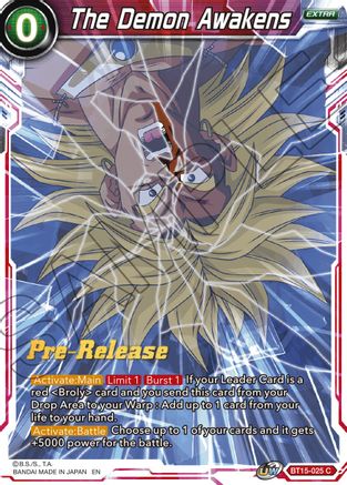 Image of The Demon Awakens (BT15-025) - Saiyan Showdown PreRelease Cards