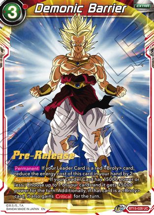 Image of Demonic Barrier (BT15-028) - Saiyan Showdown PreRelease Cards