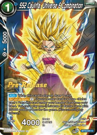 Image of SS2 Caulifla, Universe 6 Combination (BT15-041) - Saiyan Showdown PreRelease Cards