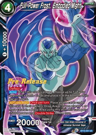 Image of Full-Power Frost, Embodied Might (BT15-051) - Saiyan Showdown PreRelease Cards