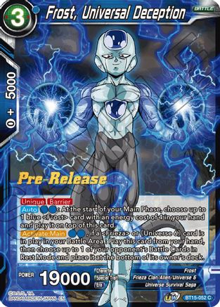 Image of Frost, Universal Deception (BT15-052) - Saiyan Showdown PreRelease Cards