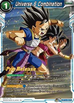 Image of Universe 6 Combination (BT15-059) - Saiyan Showdown PreRelease Cards