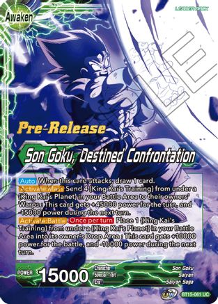 Image of Son Goku // Son Goku, Destined Confrontation (BT15-061) - Saiyan Showdown PreRelease Cards
