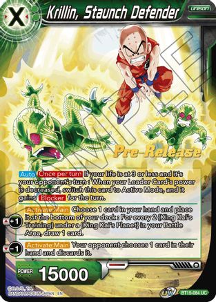 Image of Krillin, Staunch Defender (BT15-064) - Saiyan Showdown PreRelease Cards