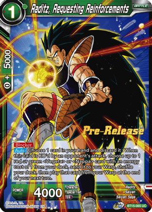 Image of Raditz, Requesting Reinforcements (BT15-065) - Saiyan Showdown PreRelease Cards