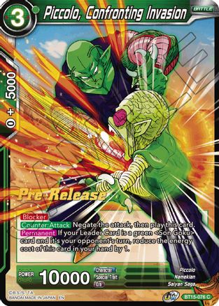 Image of Piccolo, Confronting Invasion (BT15-076) - Saiyan Showdown PreRelease Cards