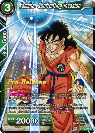 Image of Yamcha, Confronting Invasion (BT15-077) - Saiyan Showdown PreRelease Cards