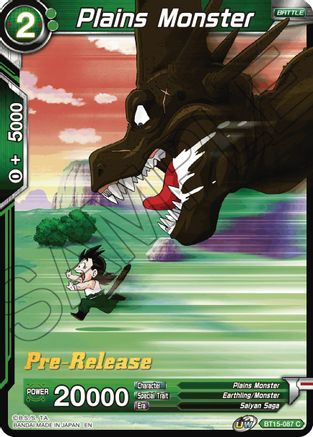 Image of Plains Monster (BT15-087) - Saiyan Showdown PreRelease Cards