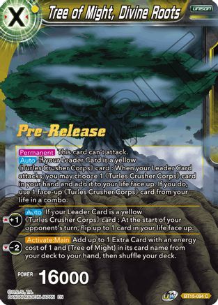 Image of Tree of Might, Divine Roots (BT15-094) - Saiyan Showdown PreRelease Cards