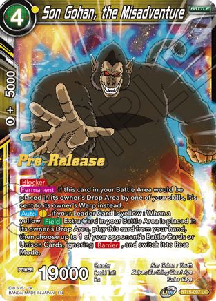 Image of Son Gohan, the Misadventure (BT15-097) - Saiyan Showdown PreRelease Cards