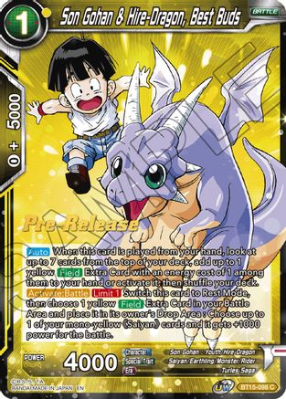 Image of Son Gohan & Hire-Dragon, Best Buds (BT15-098) - Saiyan Showdown PreRelease Cards