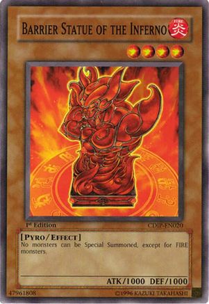 Image of Barrier Statue of the Inferno (CDIP-EN020) - Cyberdark Impact 1st Edition