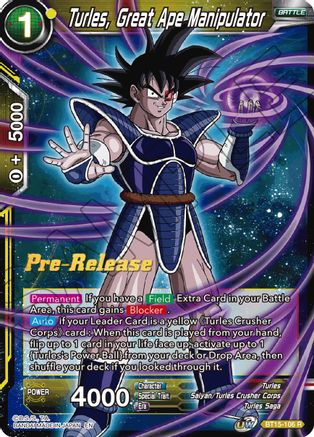 Image of Turles, Great Ape Manipulator (BT15-106) - Saiyan Showdown PreRelease Cards