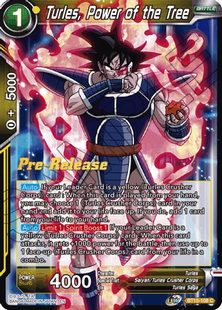 Image of Turles, Power of the Tree (BT15-108) - Saiyan Showdown PreRelease Cards