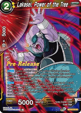 Image of Lakasei, Power of the Tree (BT15-113) - Saiyan Showdown PreRelease Cards