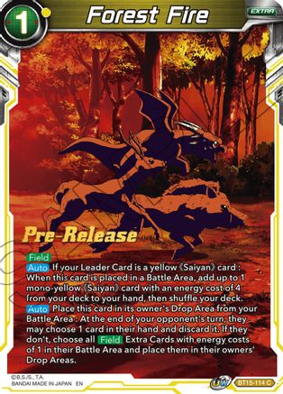 Image of Forest Fire (BT15-114) - Saiyan Showdown PreRelease Cards
