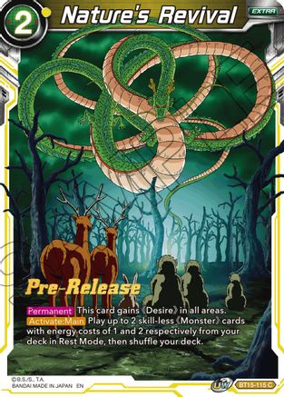 Image of Nature's Revival (BT15-115) - Saiyan Showdown PreRelease Cards