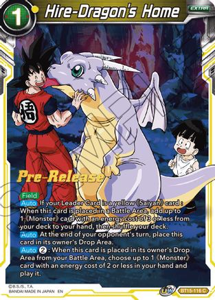 Image of Hire-Dragon's Home (BT15-116) - Saiyan Showdown PreRelease Cards