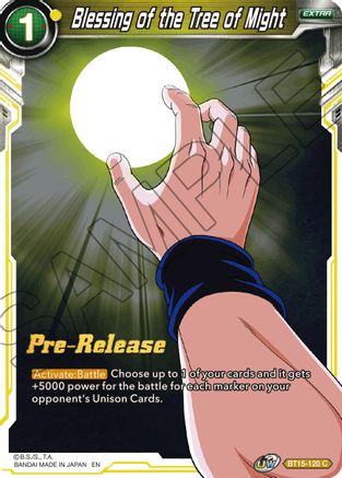 Image of Blessing of the Tree of Might (BT15-120) - Saiyan Showdown PreRelease Cards