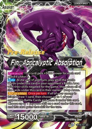 Image of Fin // Fin, Apocalyptic Absorption (BT15-121) - Saiyan Showdown PreRelease Cards