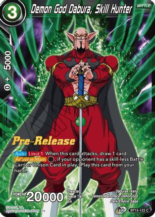 Image of Demon God Dabura, Skill Hunter (BT15-123) - Saiyan Showdown PreRelease Cards
