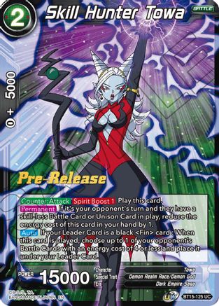 Image of Skill Hunter Towa (BT15-125) - Saiyan Showdown PreRelease Cards