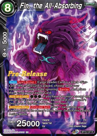 Image of Fin, the All-Absorbing (BT15-127) - Saiyan Showdown PreRelease Cards
