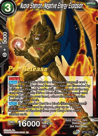 Image of Nuova Shenron, Negative Energy Explosion (BT15-135) - Saiyan Showdown PreRelease Cards
