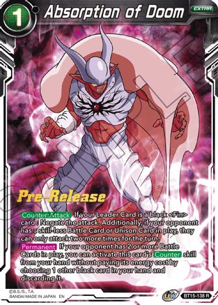 Image of Absorption of Doom (BT15-138) - Saiyan Showdown PreRelease Cards