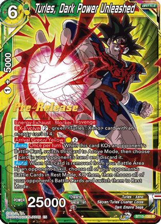 Image of Turles, Dark Power Unleashed (BT15-150) - Saiyan Showdown PreRelease Cards
