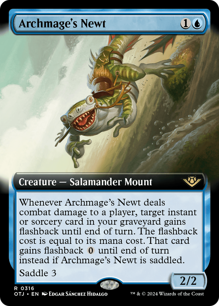 Image of Archmage's Newt (Extended Art) (OTJ-316) - Outlaws of Thunder Junction: (Extended Art) Foil