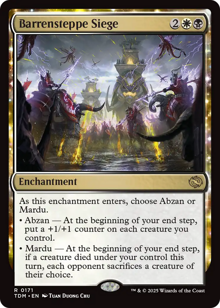 Image of Barrensteppe Siege (TDM-171) - Tarkir: Dragonstorm: (enchantment)