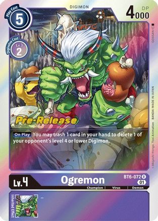 Image of Ogremon (BT6-072) - Double Diamond Pre-Release Cards Foil