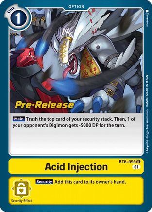 Image of Acid Injection (BT6-099) - Double Diamond Pre-Release Cards Foil