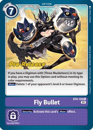 Image of Fly Bullet (BT6-109) - Double Diamond Pre-Release Cards Foil