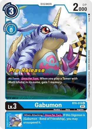 Image of Gabumon (BT6-019) - Double Diamond Pre-Release Cards Foil