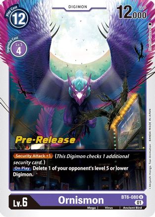 Image of Ornismon (BT6-080) - Double Diamond Pre-Release Cards Foil