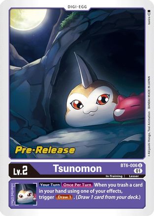 Image of Tsunomon (BT6-006) - Double Diamond Pre-Release Cards Foil