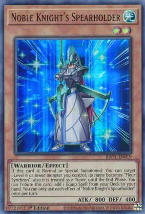 Image of Noble Knight's Spearholder (BROL-EN019) - Brothers of Legend 1st Edition