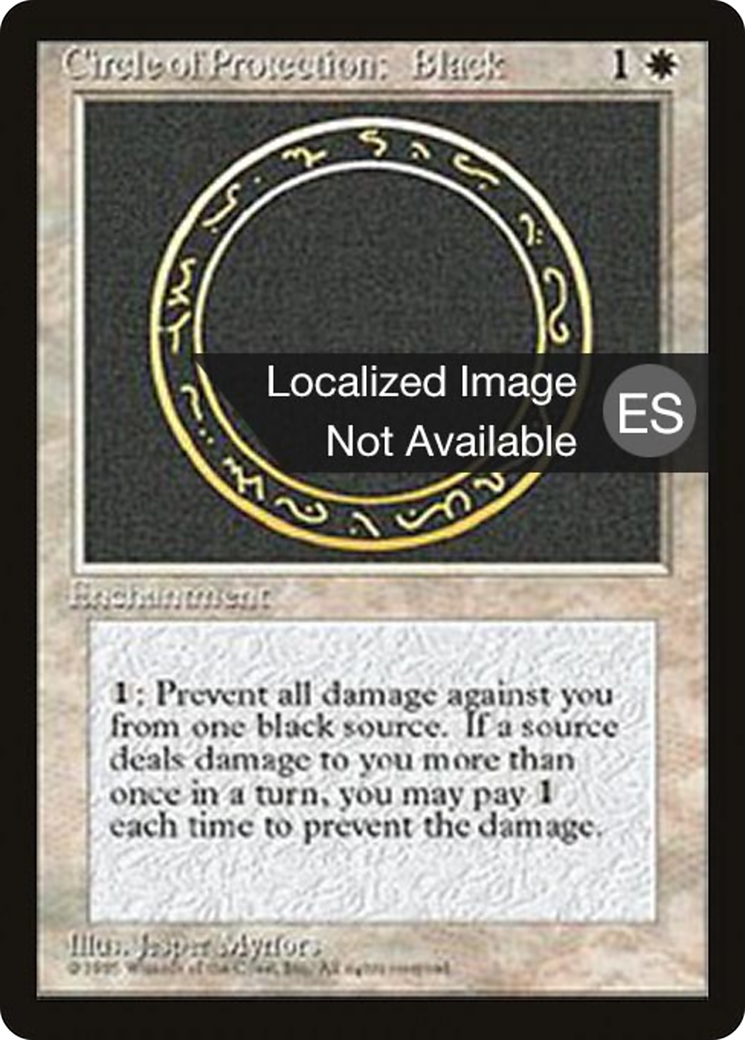 Image of Circle of Protection: Black (4BB-) - Fourth Edition Foreign Black Border