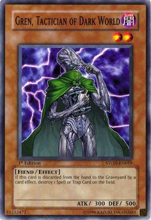 Image of Gren, Tactician of Dark World (STON-EN019) - Strike of Neos 1st Edition