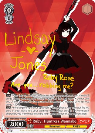 Image of Ruby: Huntress Wannabe (SP) (RWBY/WX03-T04SP SP) - RWBY