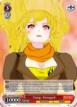 Image of Yang: Enraged (RRR) (RWBY/WX03-T11R RRR) - RWBY