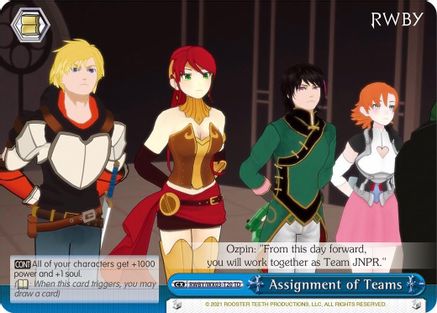 Image of Assignment of Teams (RWBY/WX03-T20 TD) - RWBY