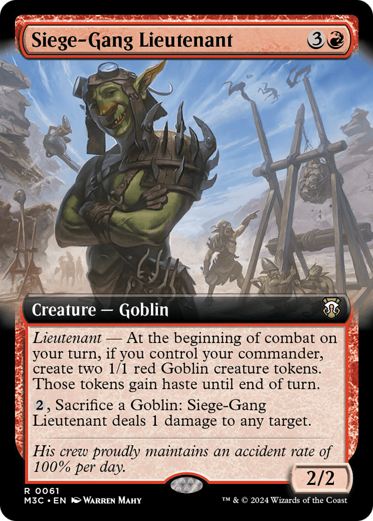 Image of Siege-Gang Lieutenant (Extended Art) (M3C-061) - Modern Horizons 3 Commander: (Extended Art)