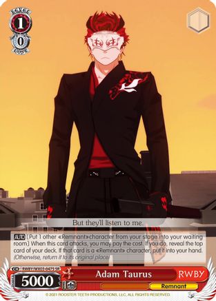 Image of Adam Taurus (SR) (RWBY/WX03-047S SR) - RWBY