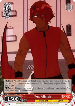 Image of Fox Alistair (RWBY/WX03-065 C) - RWBY