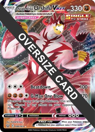 Image of Single Strike Urshifu VMAX 086/163  - Holofoil Jumbo Cards - Promo