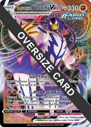 Image of Rapid Strike Urshifu VMAX 088/163  - Holofoil Jumbo Cards - Promo