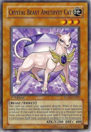 Image of Crystal Beast Amethyst Cat (FOTB-EN002) - Force of the Breaker Unlimited